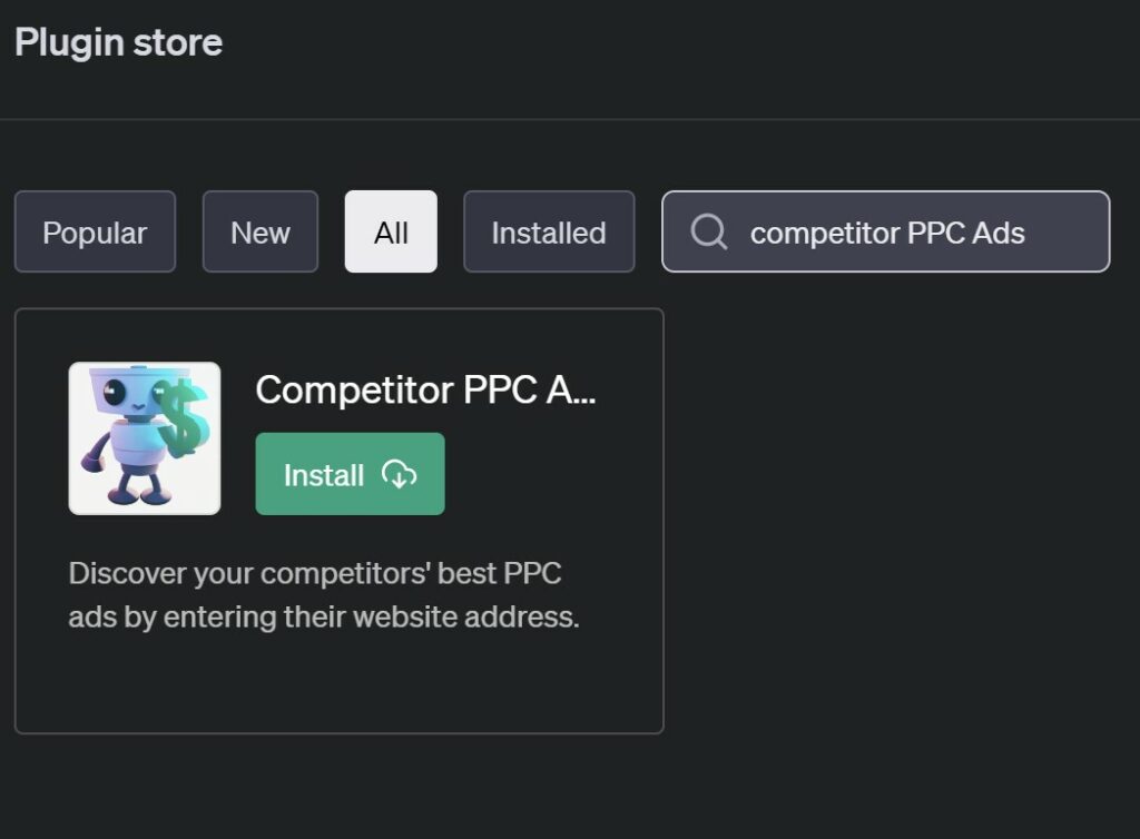 Competitor PPC Ads Plugin