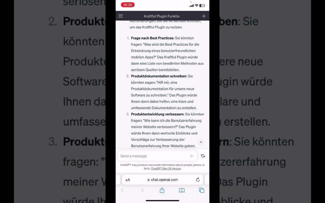 Kraftful Plugin: ChatGPT Plugins Anleitung